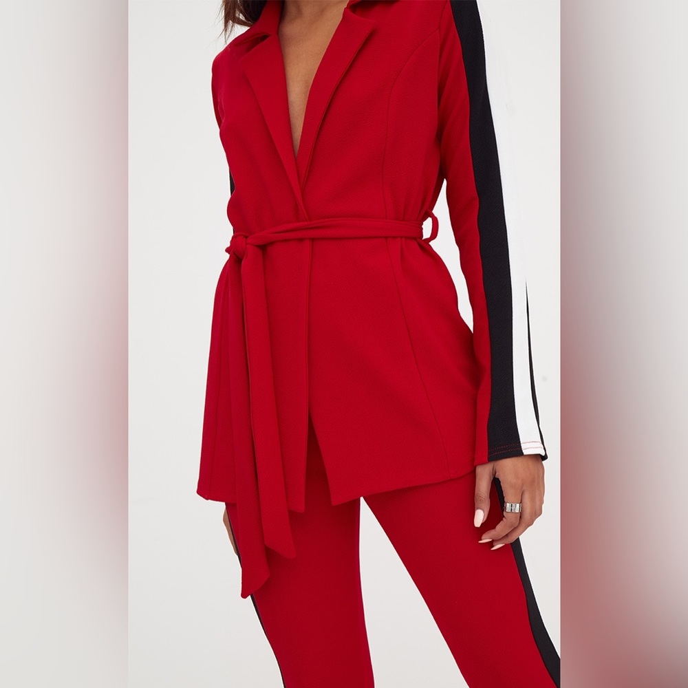 Oversized Red Black Office Wear Blazer Women’s 4
